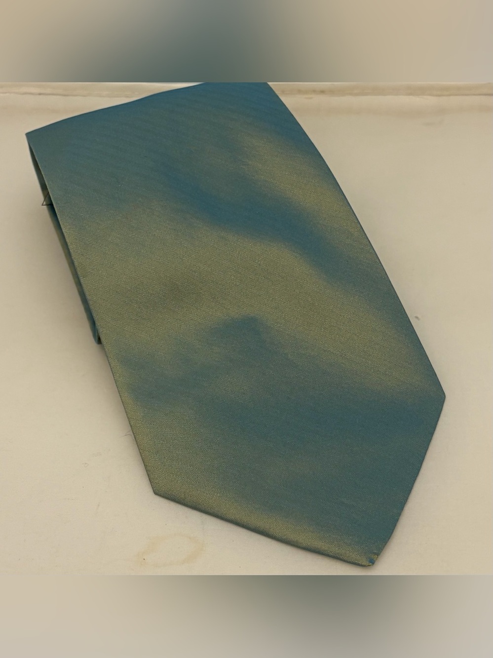 Blue Shiny Metallic Enrico Venturi Silk Tie Hand Made In Italy